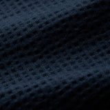 THE FLEX - PIMA TEXTURED HALF TEE - NAVY BLUE