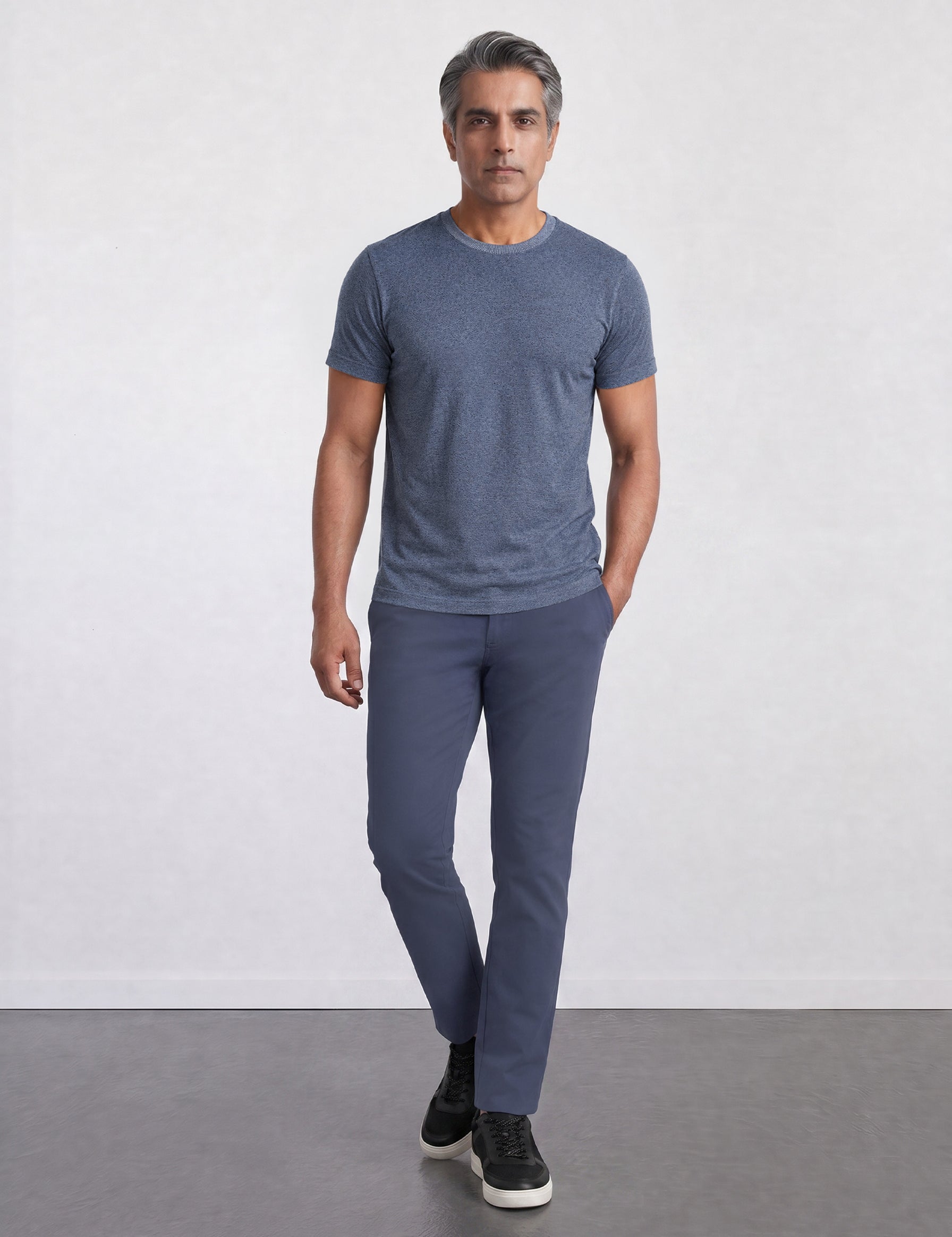 THE EVERYDAY - SEAMLESS HALF TEE - BLUE